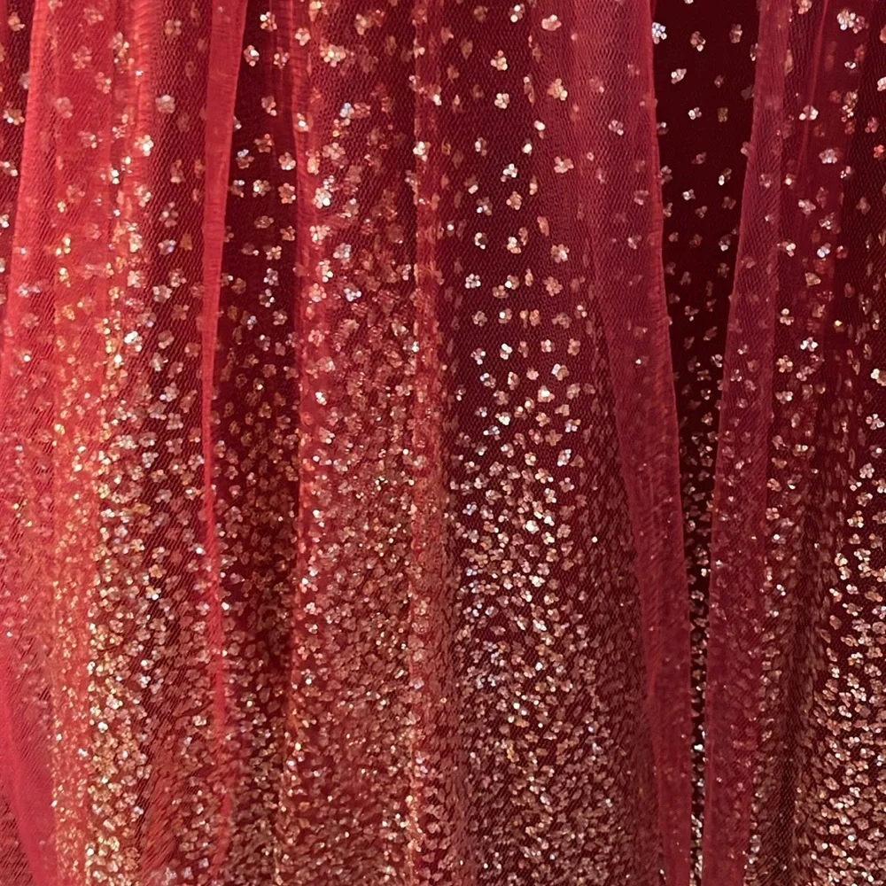NWT Lulu's Burgundy Glitter Mini Dress - Picture 6 of 8
